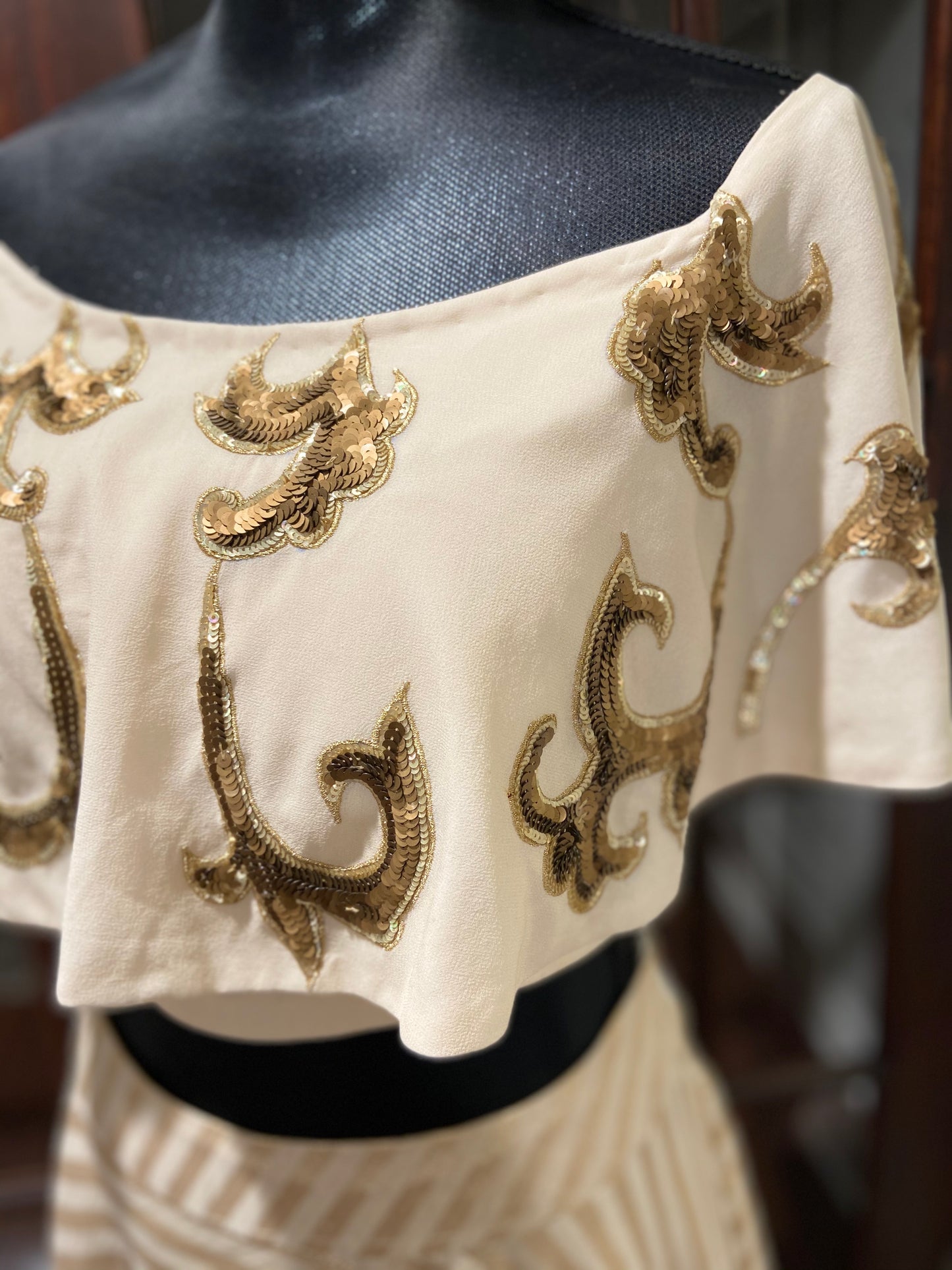 Off shoulder cape lehenga - "Couture Order"