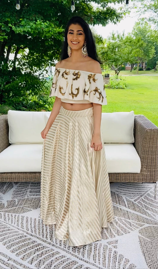 Off shoulder cape lehenga - "Couture Order"