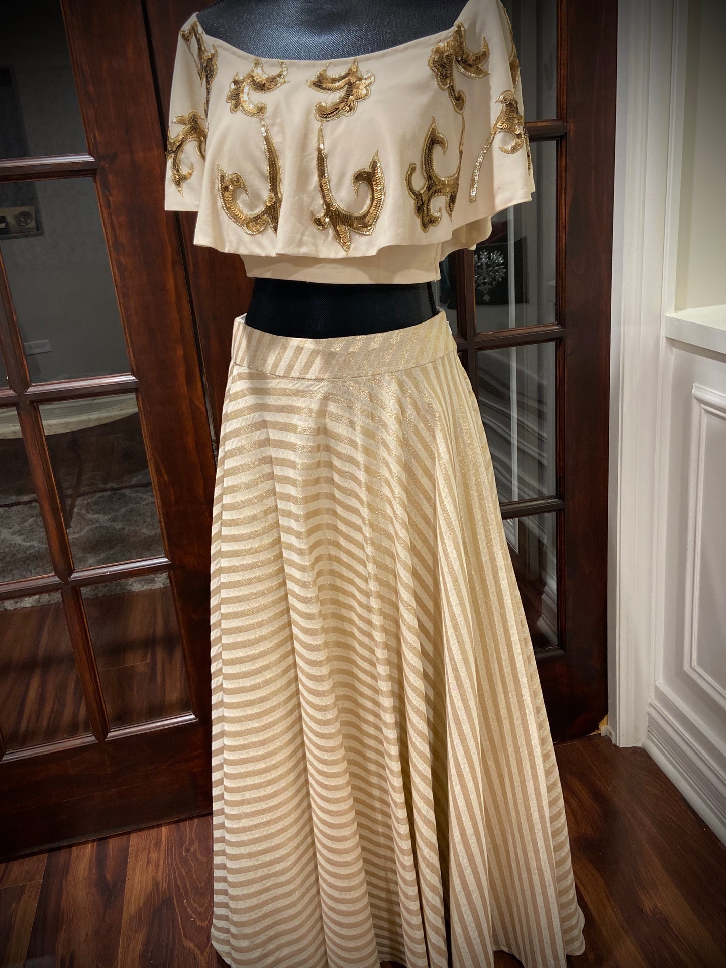 Off shoulder cape lehenga - "Couture Order"