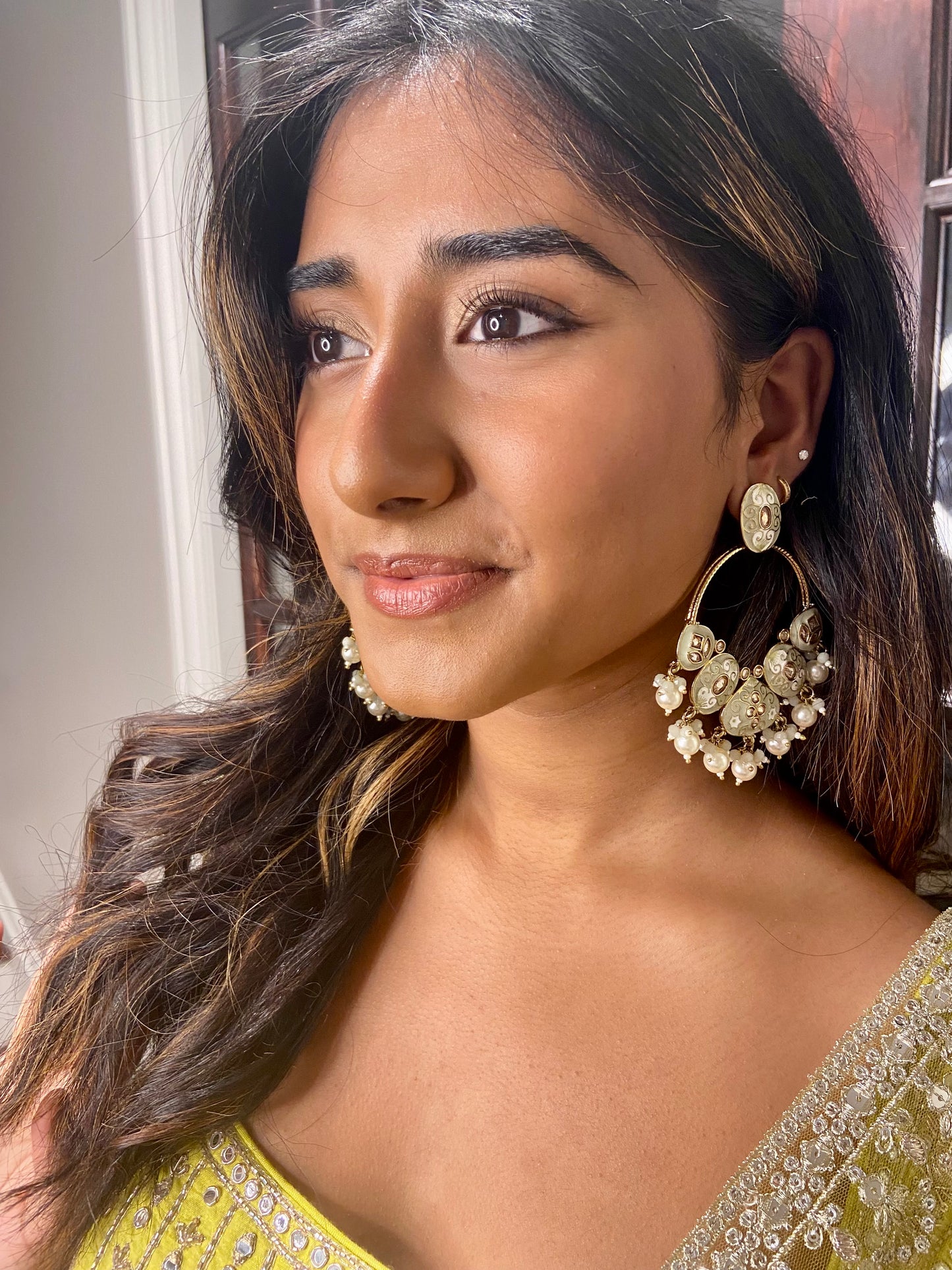 Pearl Crescent Dangles