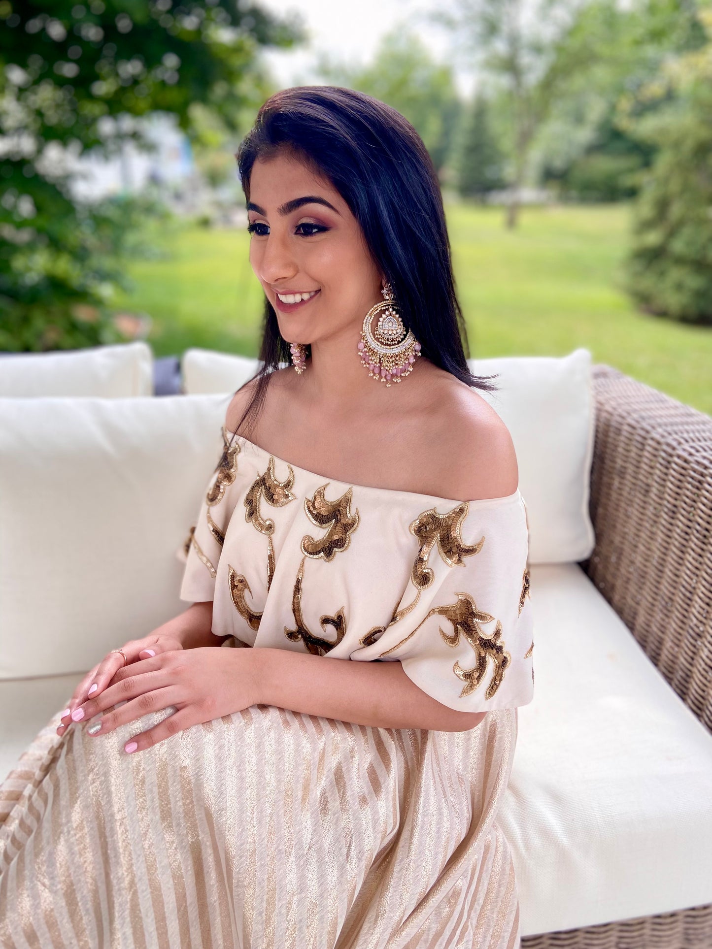 Off shoulder cape lehenga - "Couture Order"