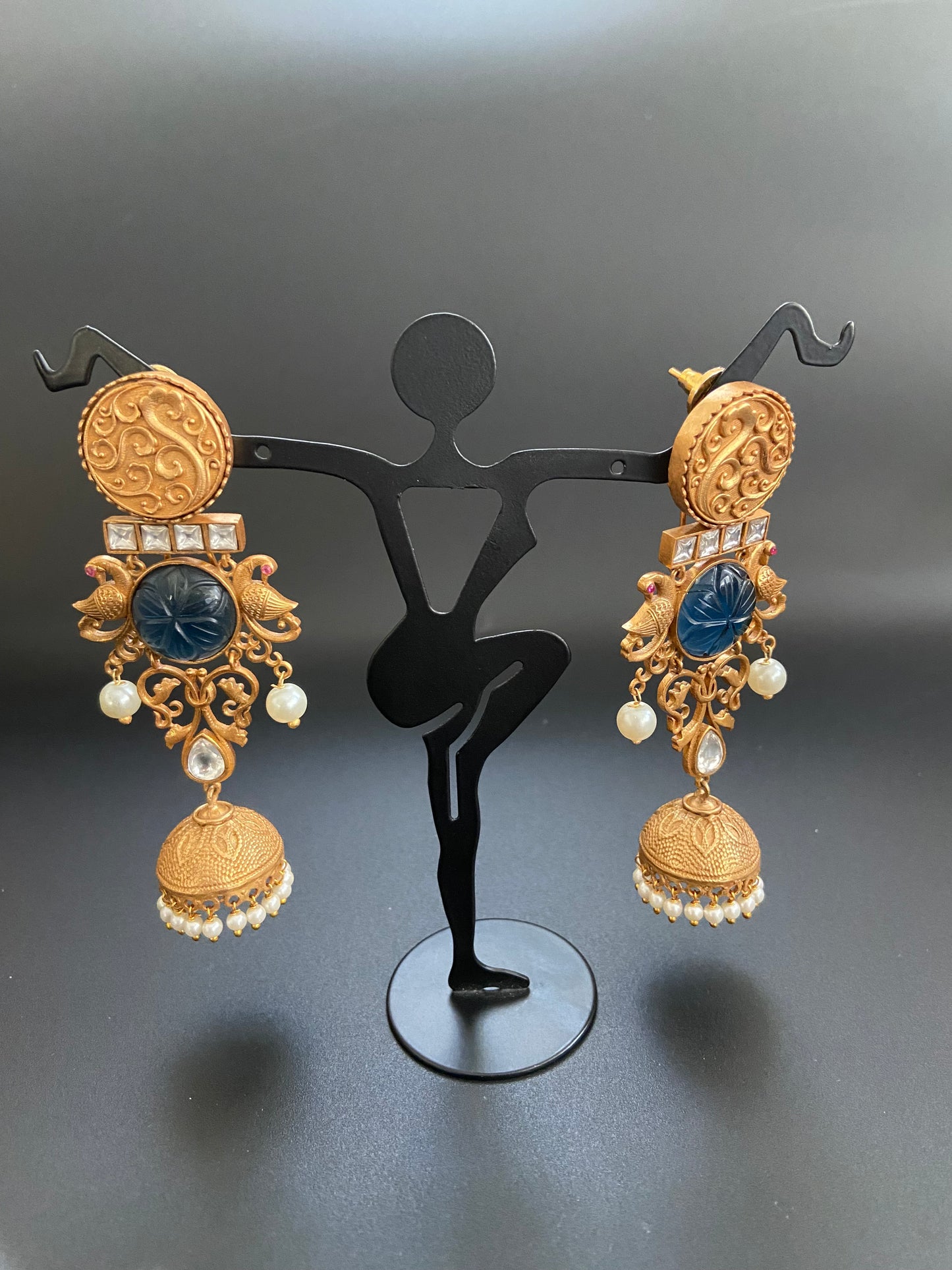 Peacock Kundan Earrings