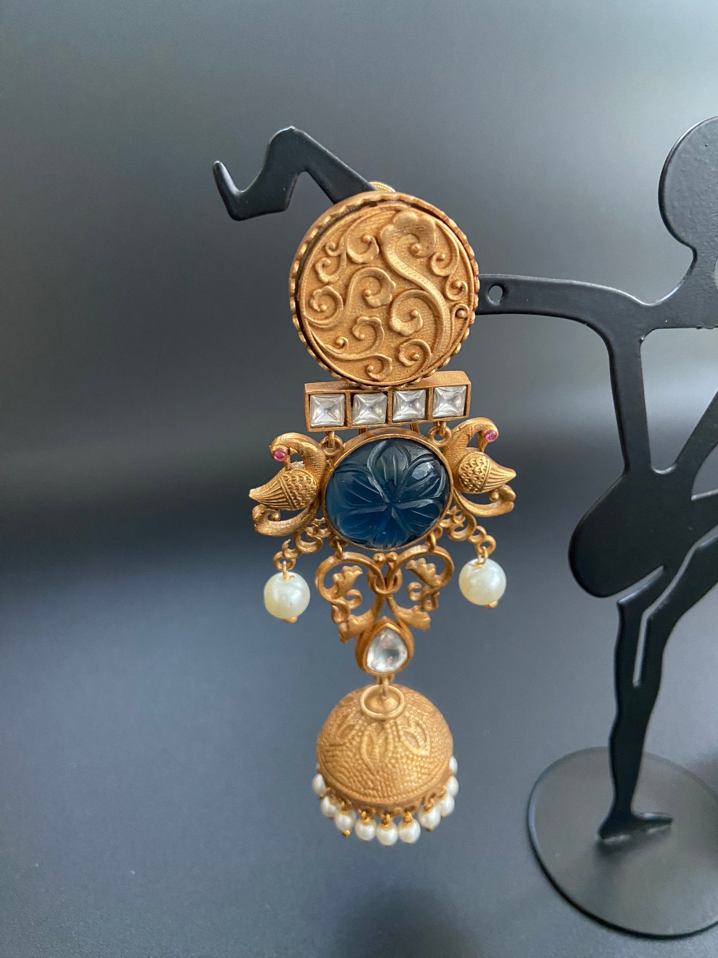 Peacock Kundan Earrings