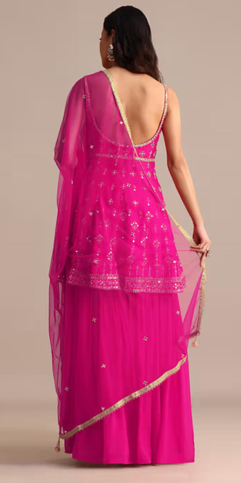 Pink Sharara Set