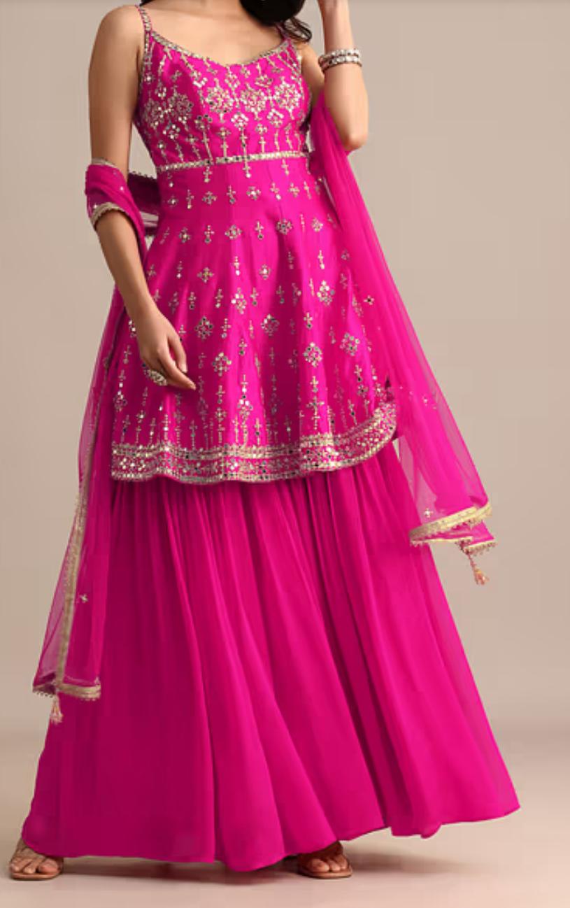 Pink Sharara Set