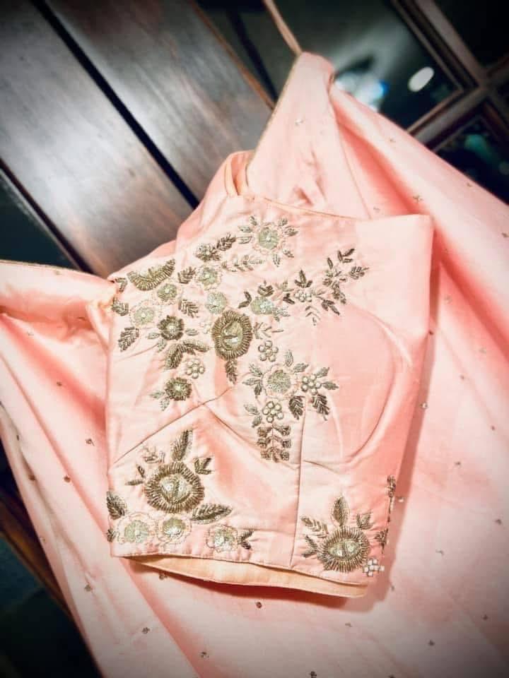 Pink Off Shoulder Lehenga