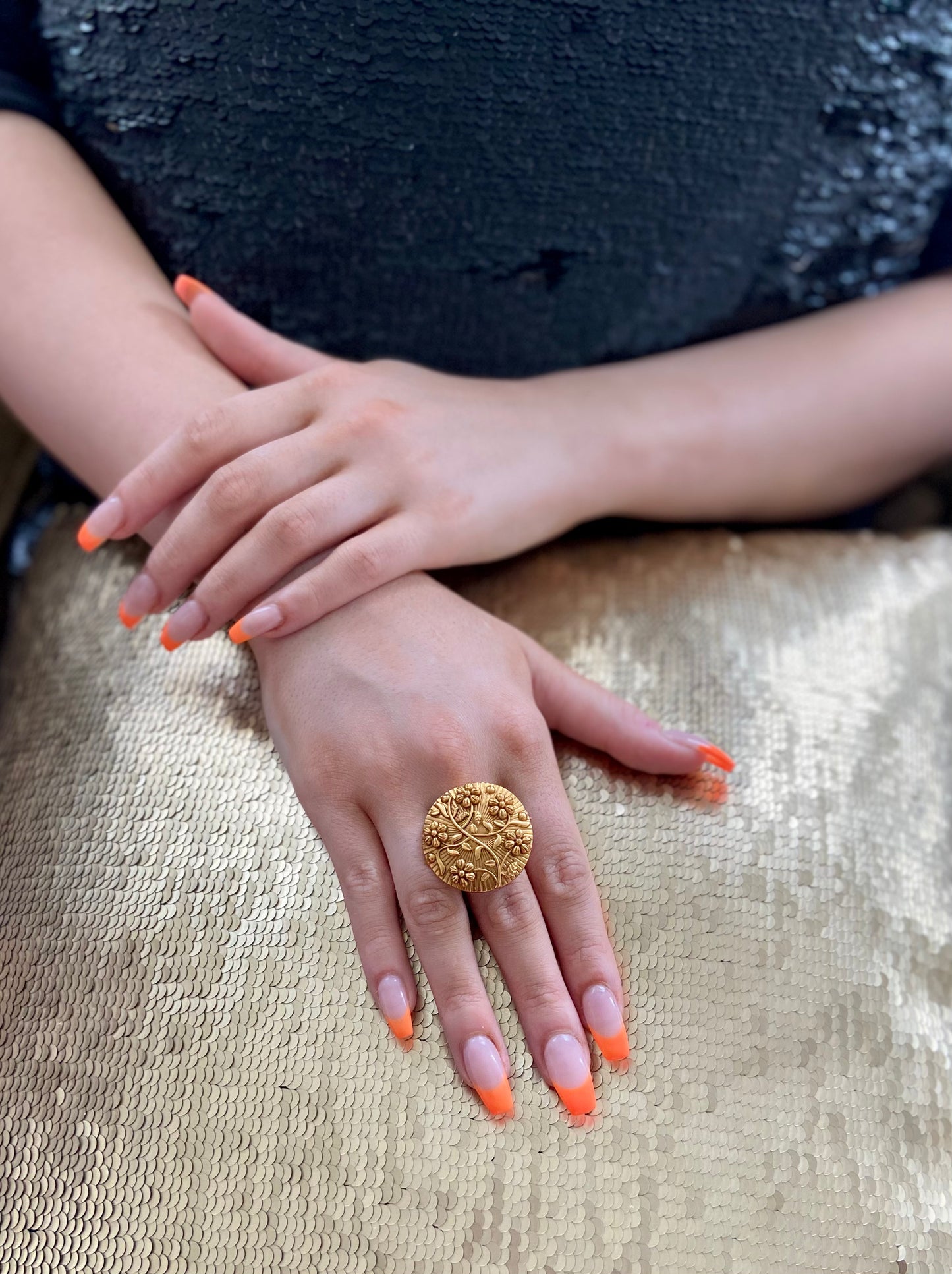 Gold Floral Ring
