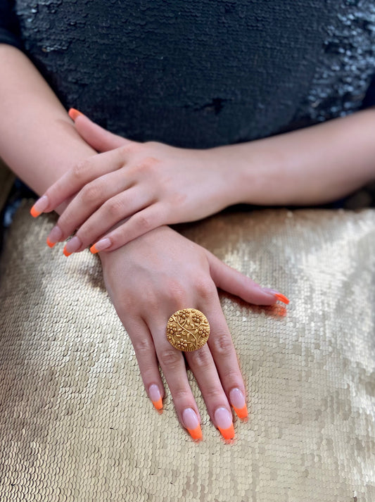 Gold Floral Ring