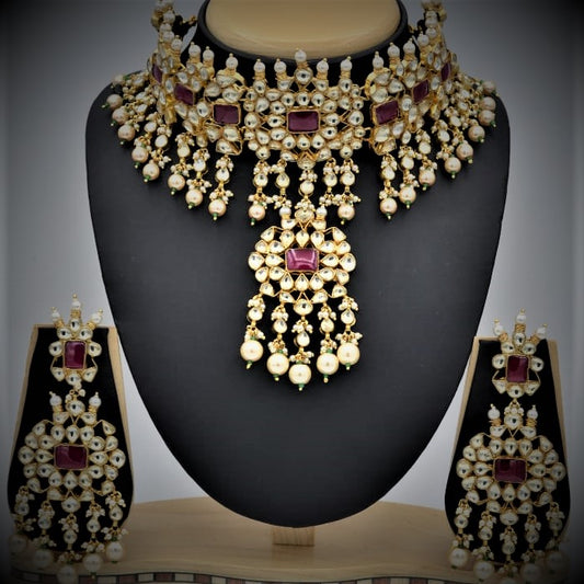 Ruby Red Choker Set - Made to Order only