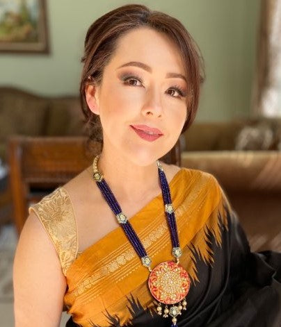 Long matinee length ethnic necklace pendant for women