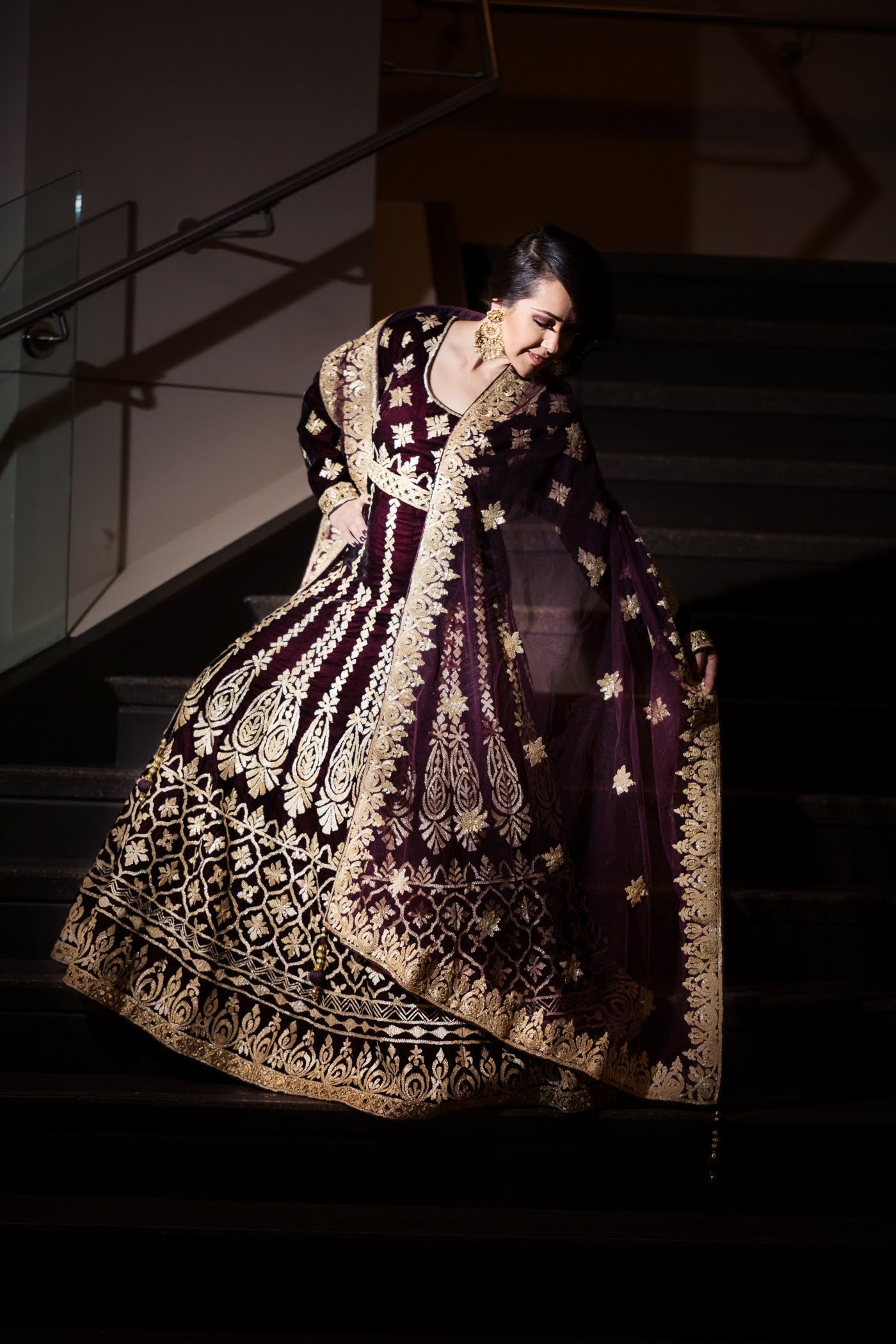 Velvet Anarkali by Vibgyor