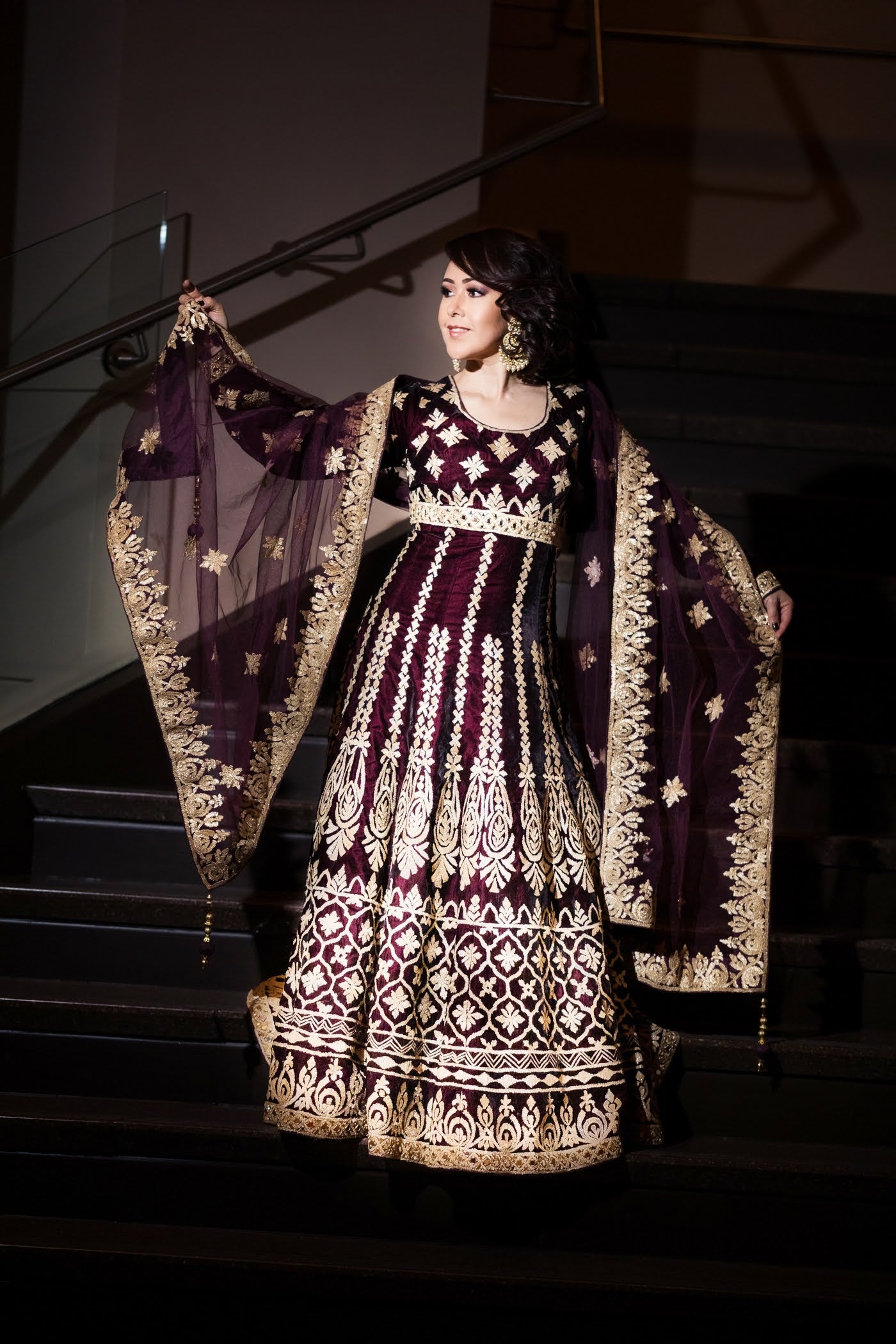 Velvet Anarkali by Vibgyor