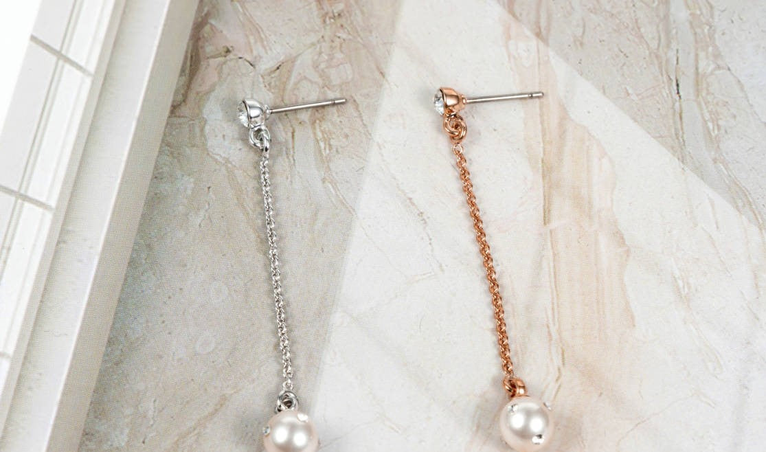 Crystal Pearl Earrings