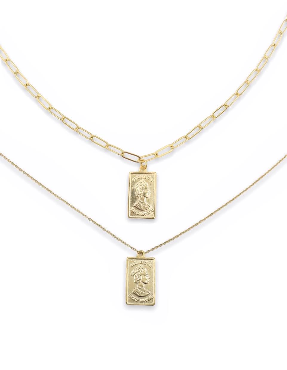 roman tag necklace rectangle fashion trendy jewelry