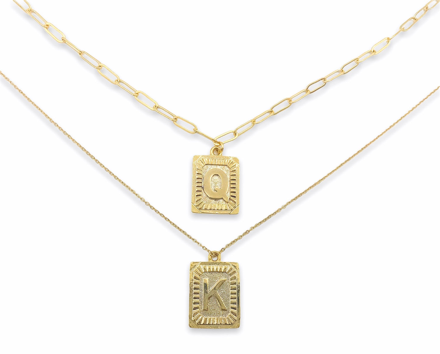 roman tag letter necklace trendy jewelry