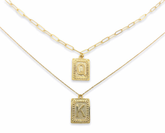 roman tag letter necklace trendy jewelry