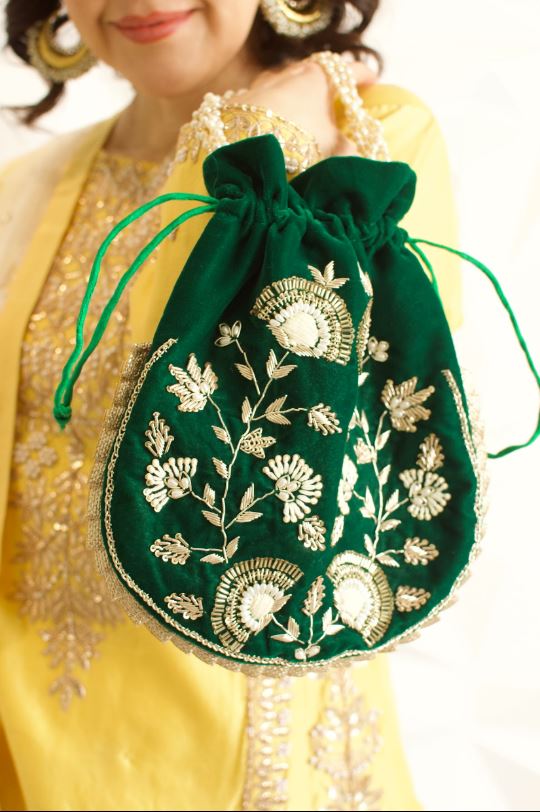 Embroidered Potli