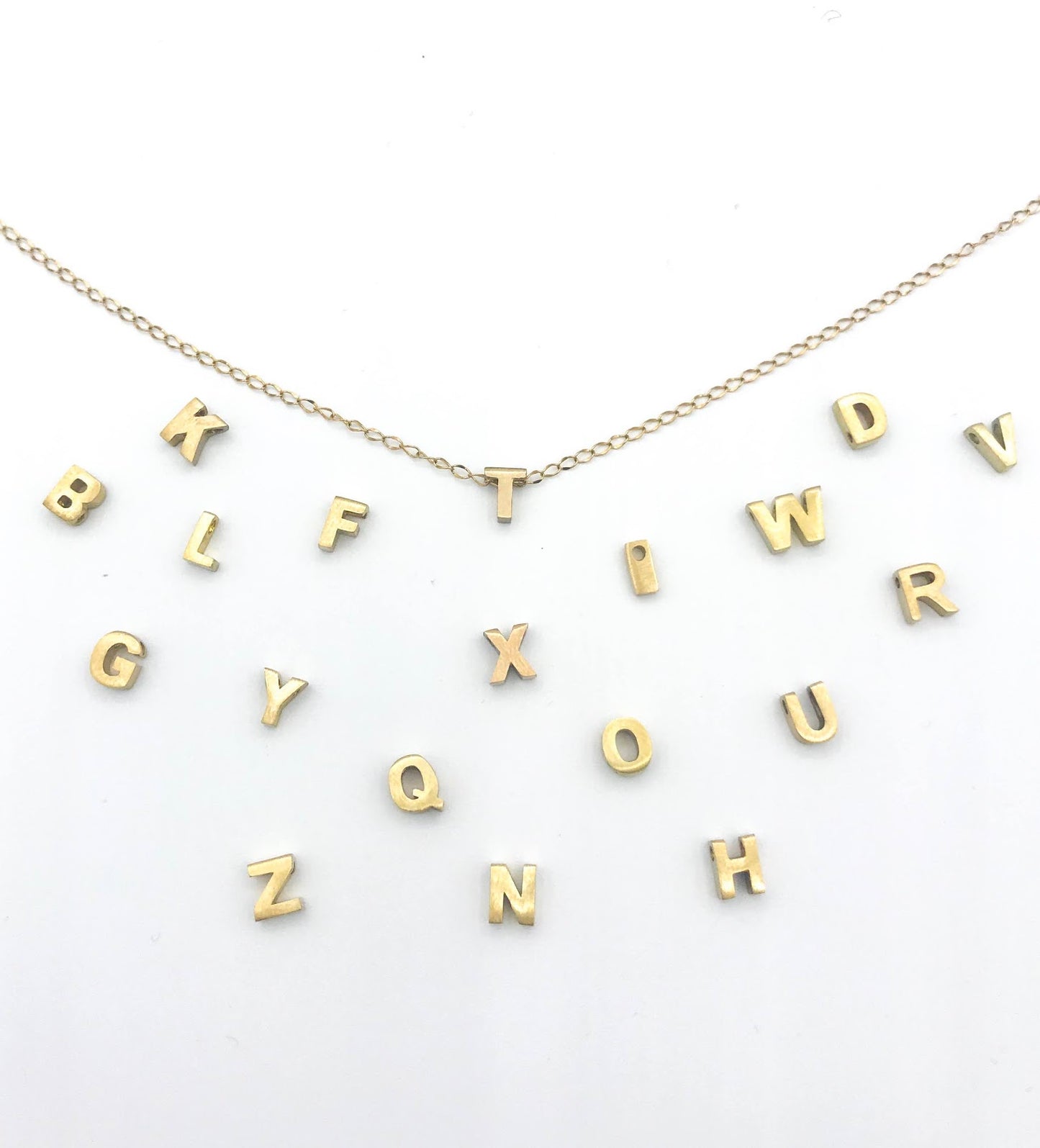 letter custom necklace gold initial personalized trendy jewelry