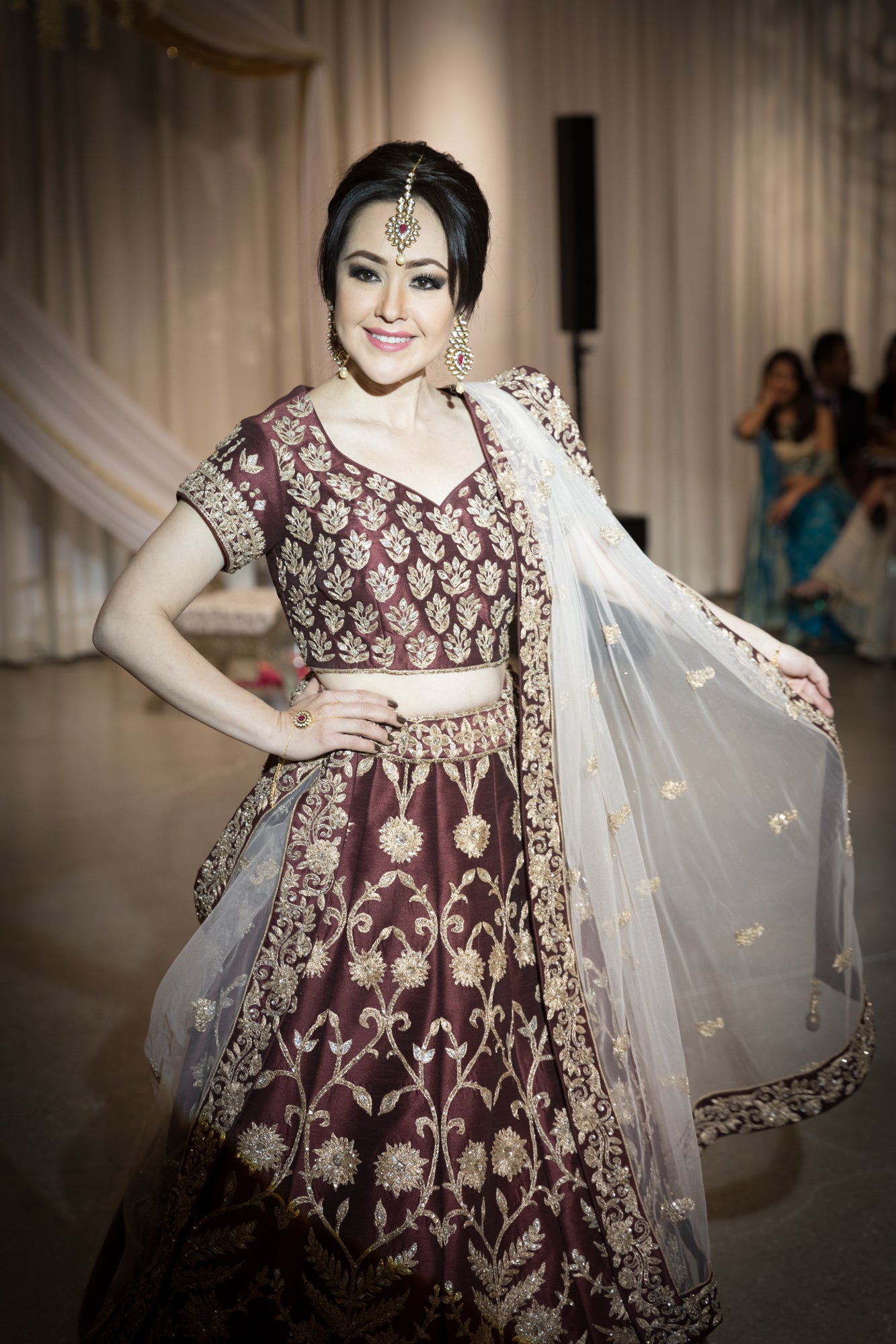 Heavy embroidered bridal lehenga for women