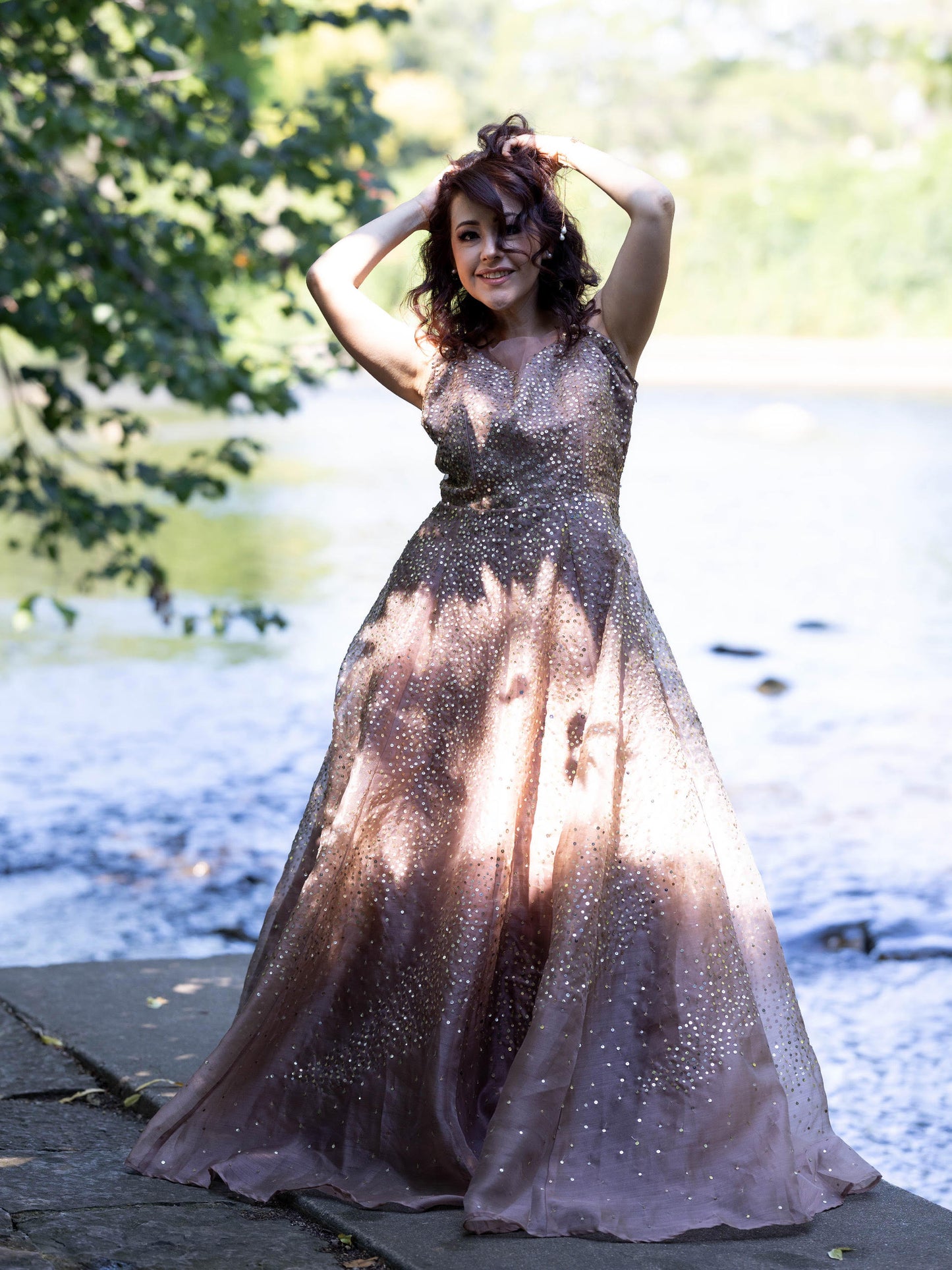 Champagne Organza Gown