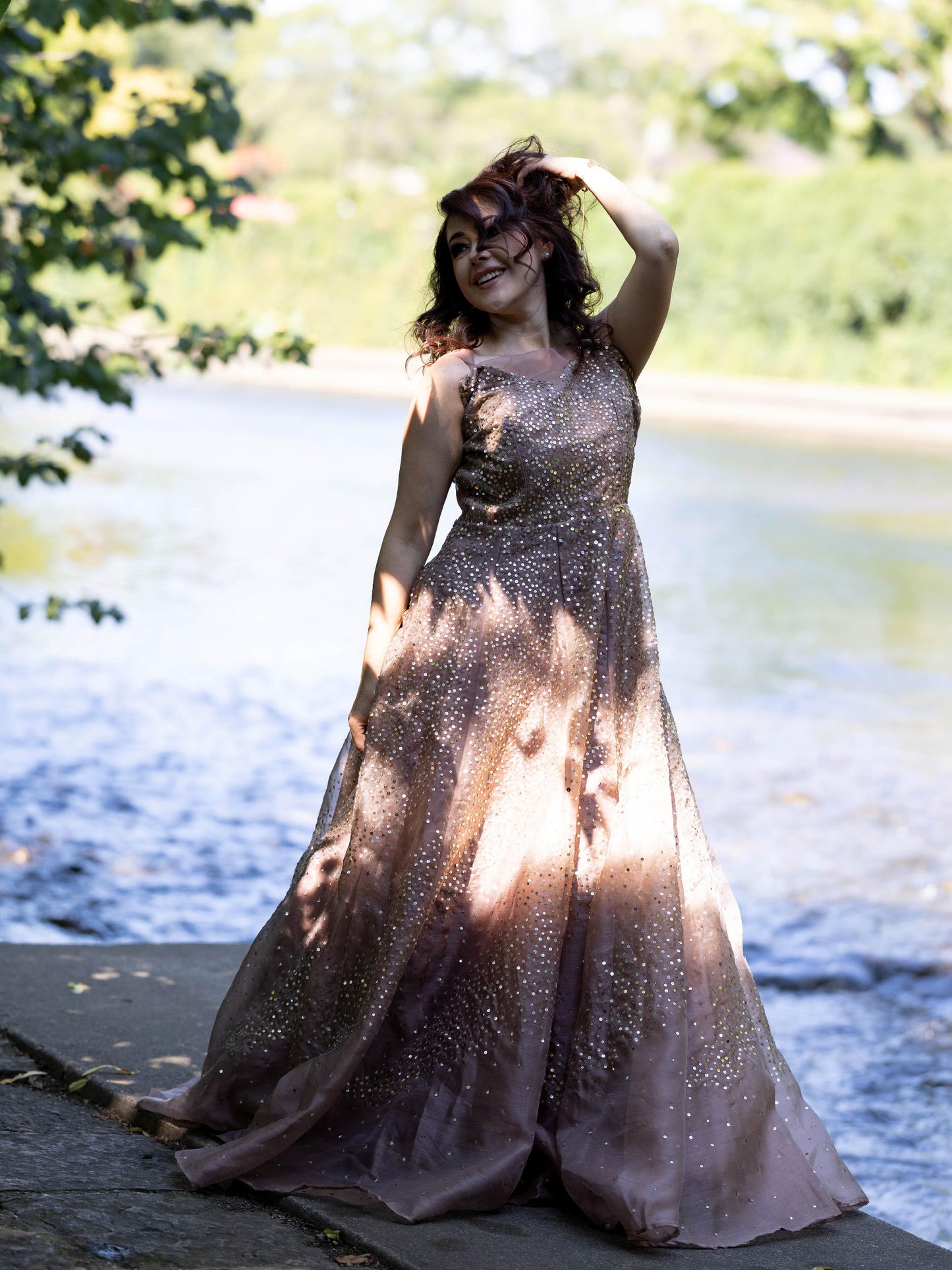 Champagne Organza Gown