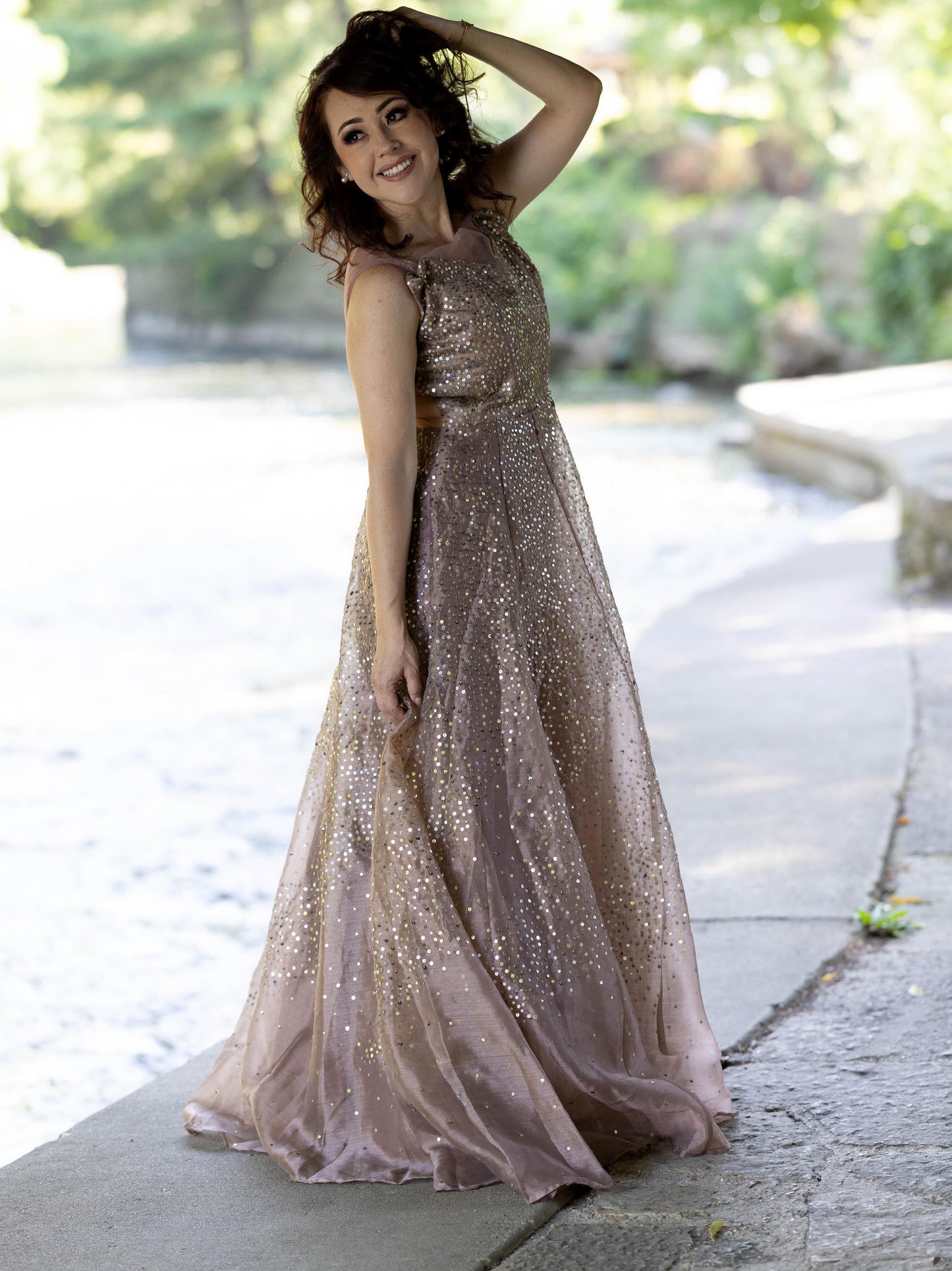 Champagne Organza Gown