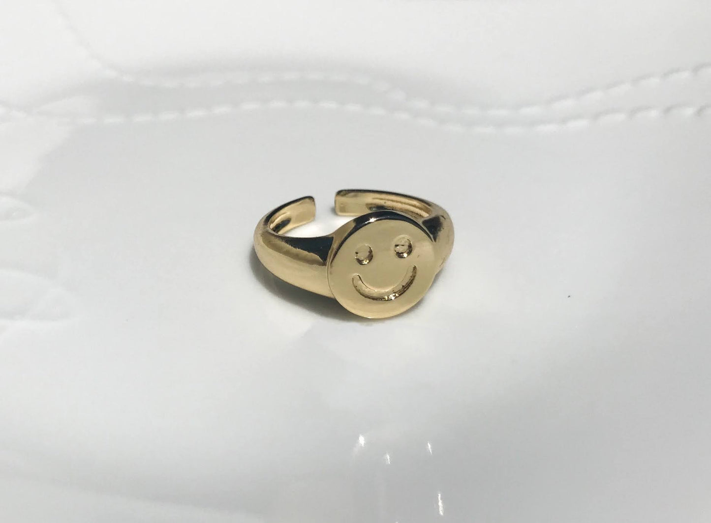 Gold Smiley Ring