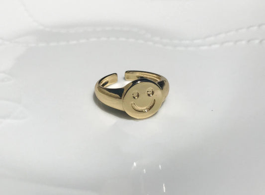 Gold Smiley Ring