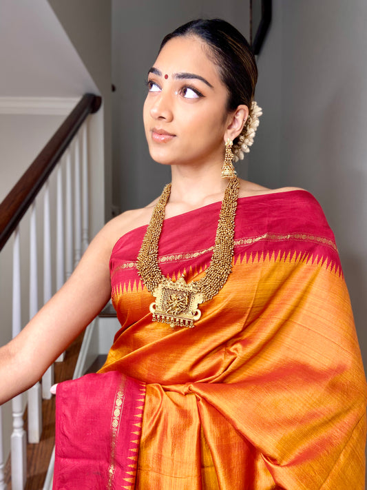 Long Necklace in Temple Pendant - Made to Order