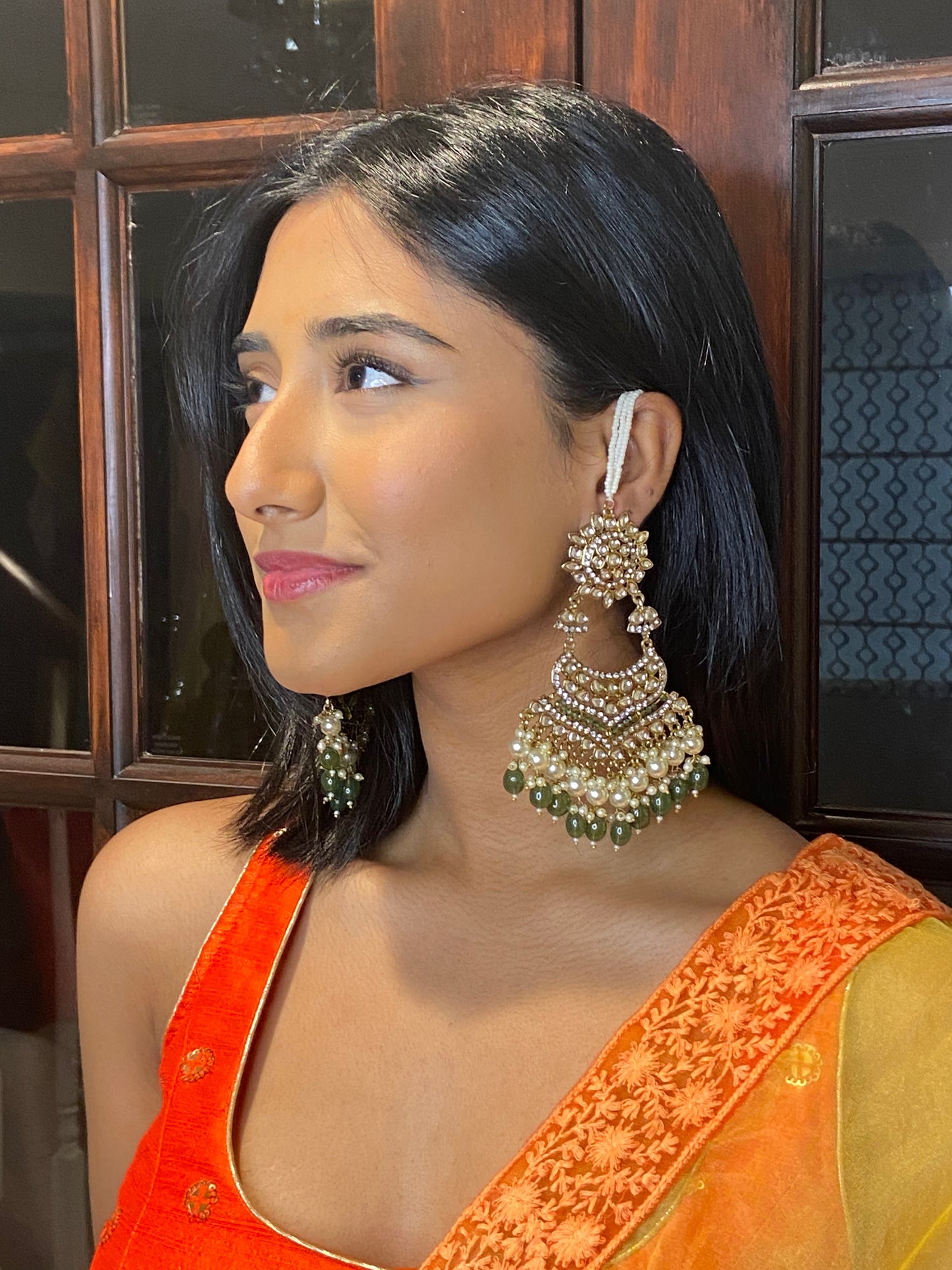 Deep Olive Green Earrings