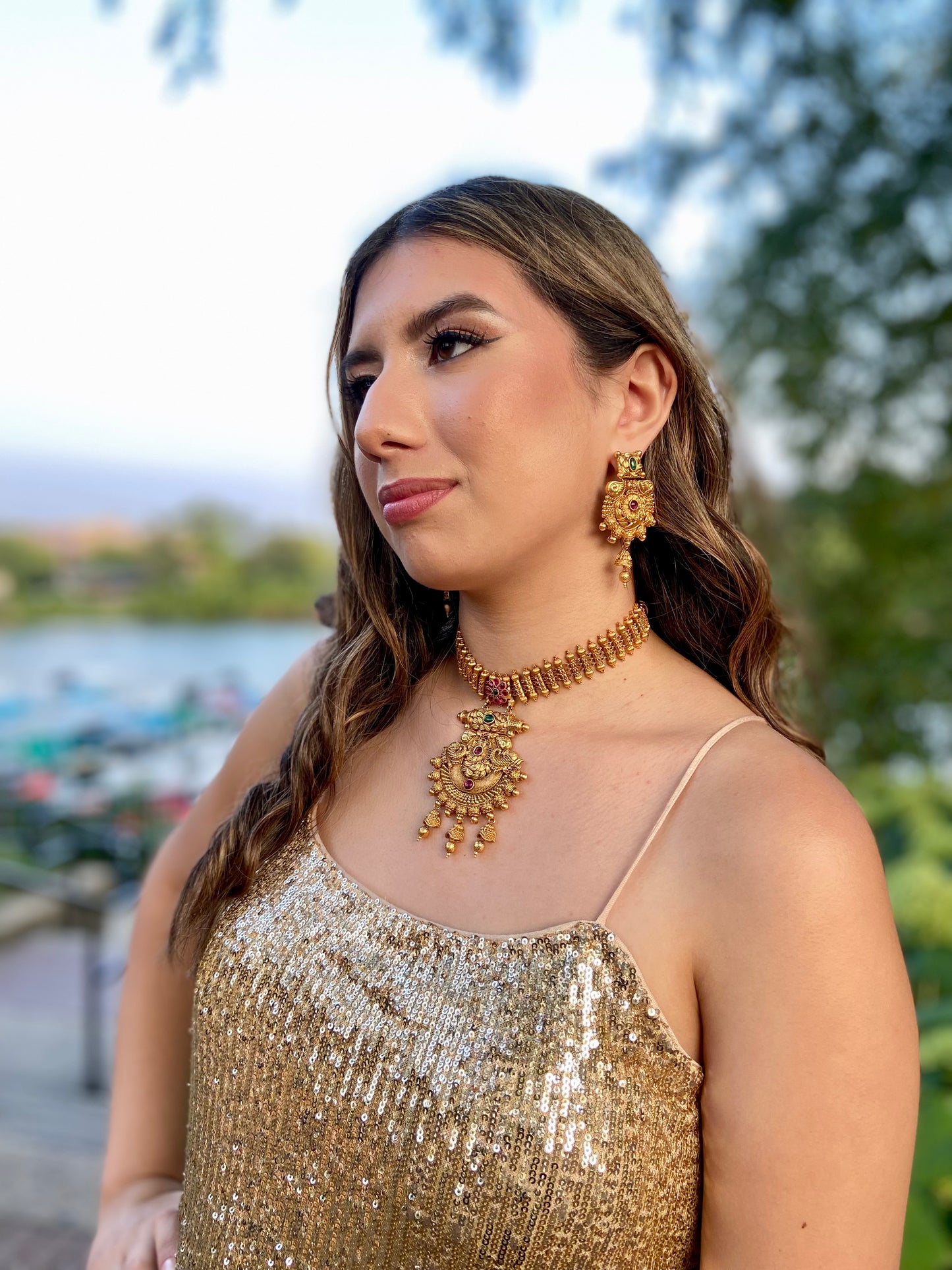 Peacock Necklace Set