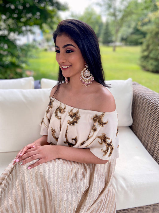 Glistening Floral Chandbalis