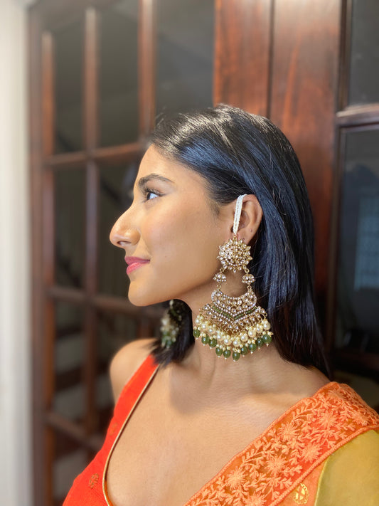 Deep Olive Green Earrings