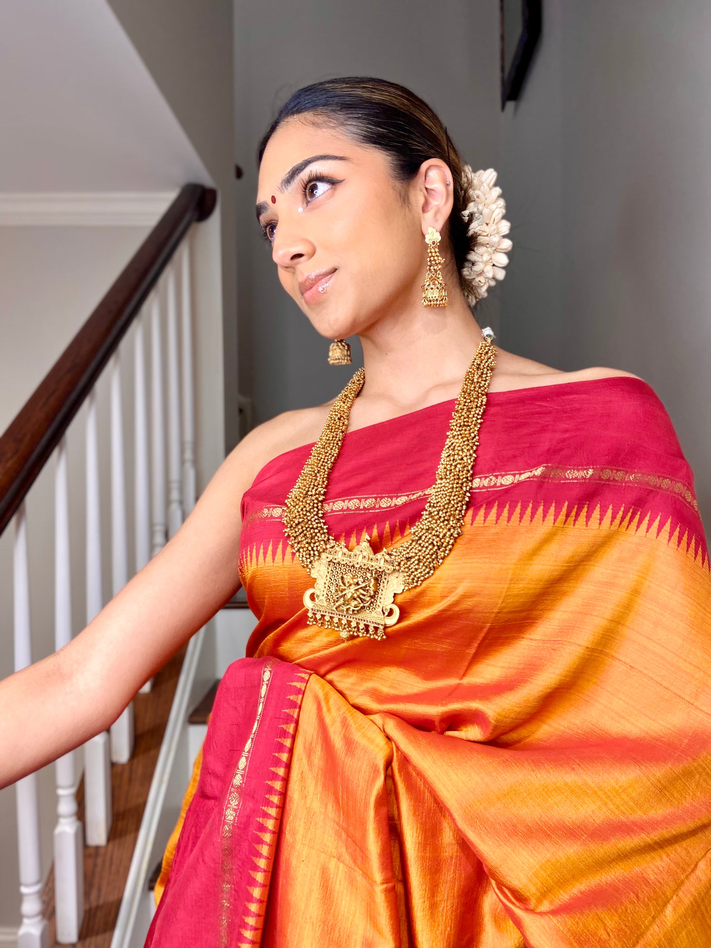 Long Necklace in Temple Pendant - Made to Order