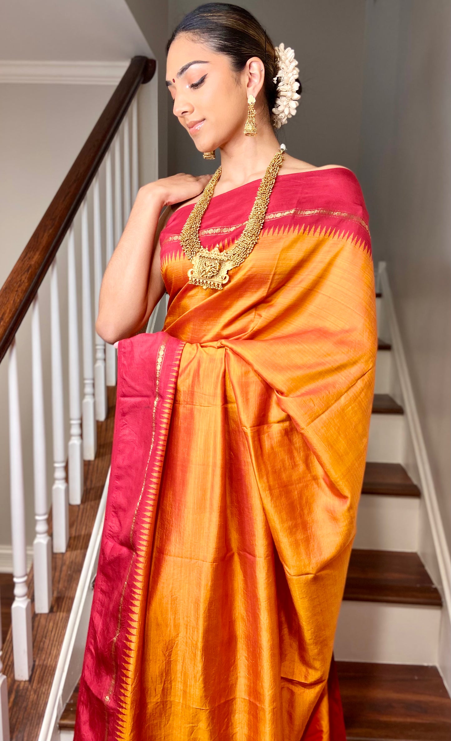 Long Necklace in Temple Pendant - Made to Order