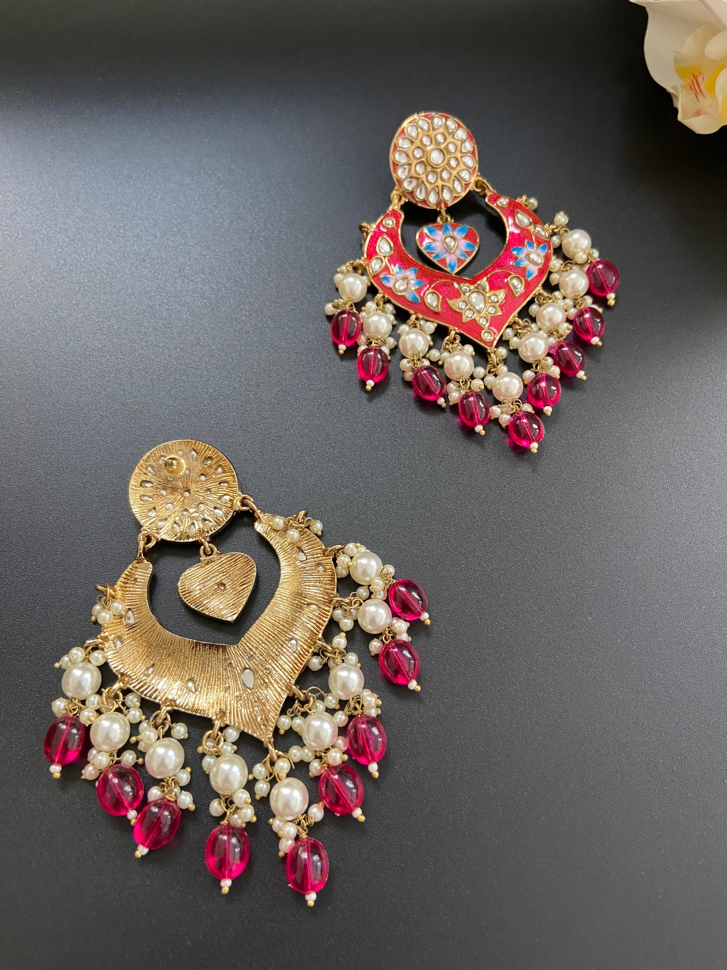 Red Pearl Earrings