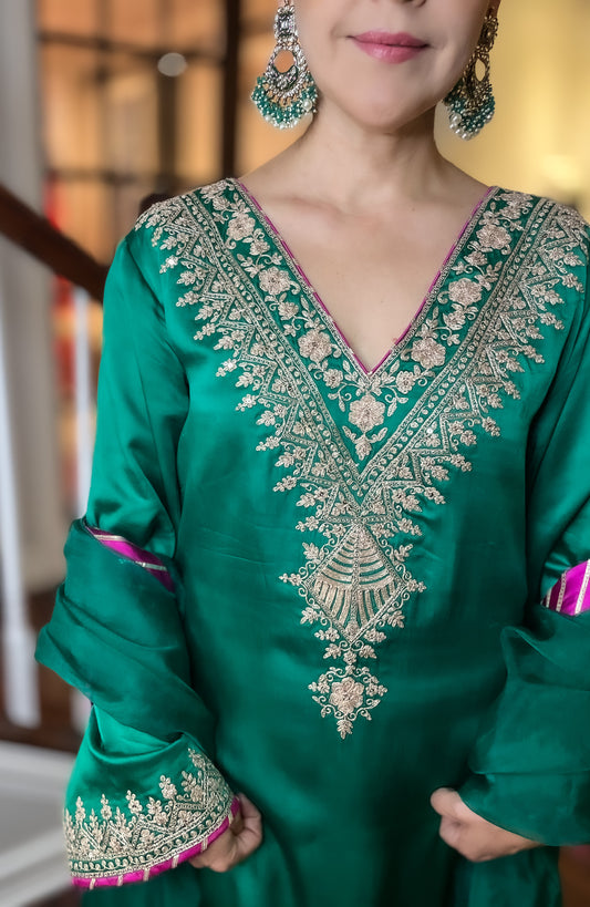 Alluring Green Suit