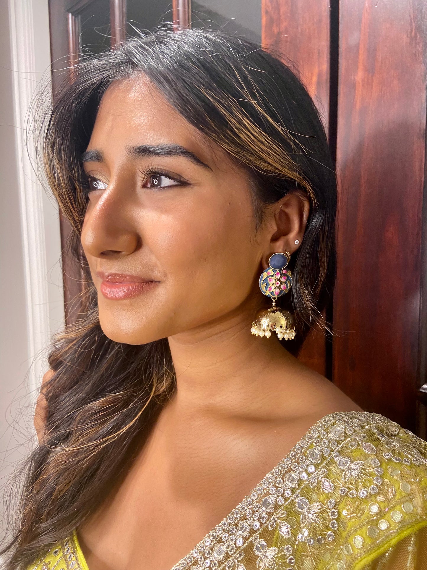 Meenakari Jhumkas