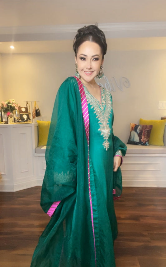Alluring Green Suit