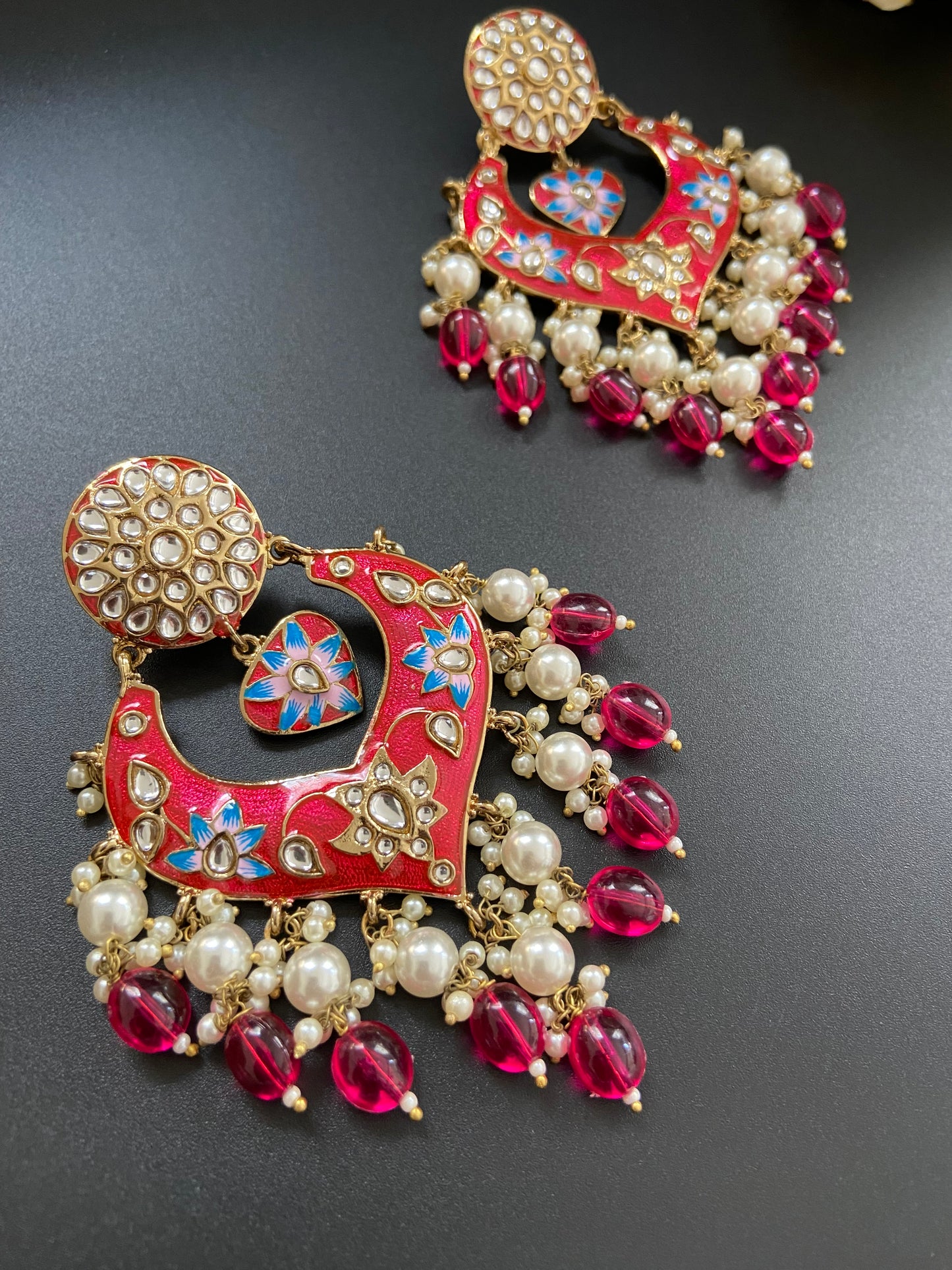 Red Pearl Earrings