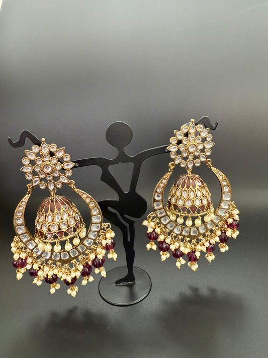 Regal Kundan Jhumkas