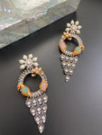 Pearly Peacock Earrings