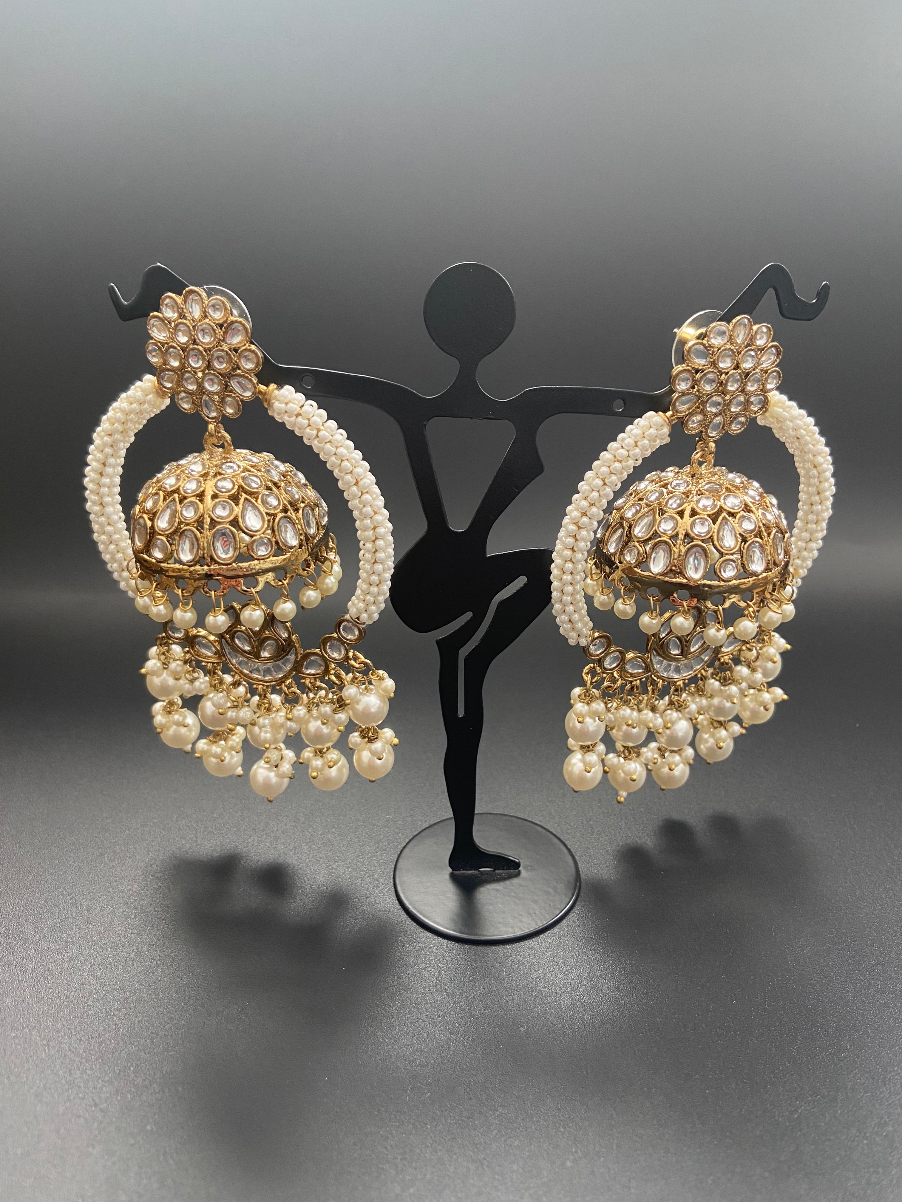 Subtle Pearl Jhumkas