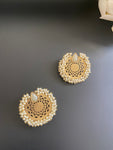 Golden Filigree and Pearl Drop Earrings