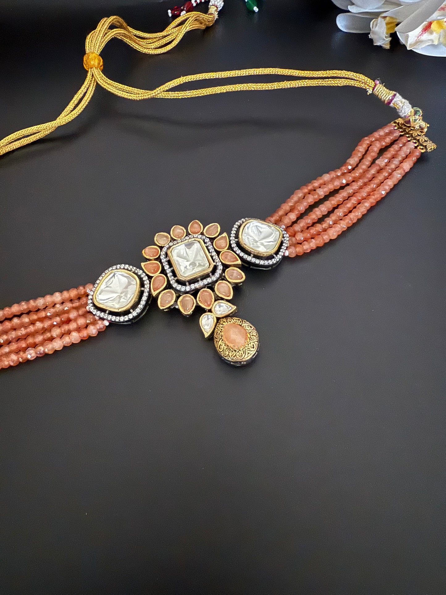 Peach Choker Set