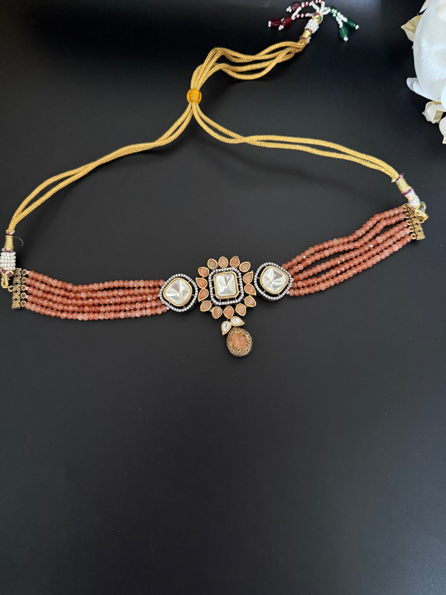 Peach Choker Set