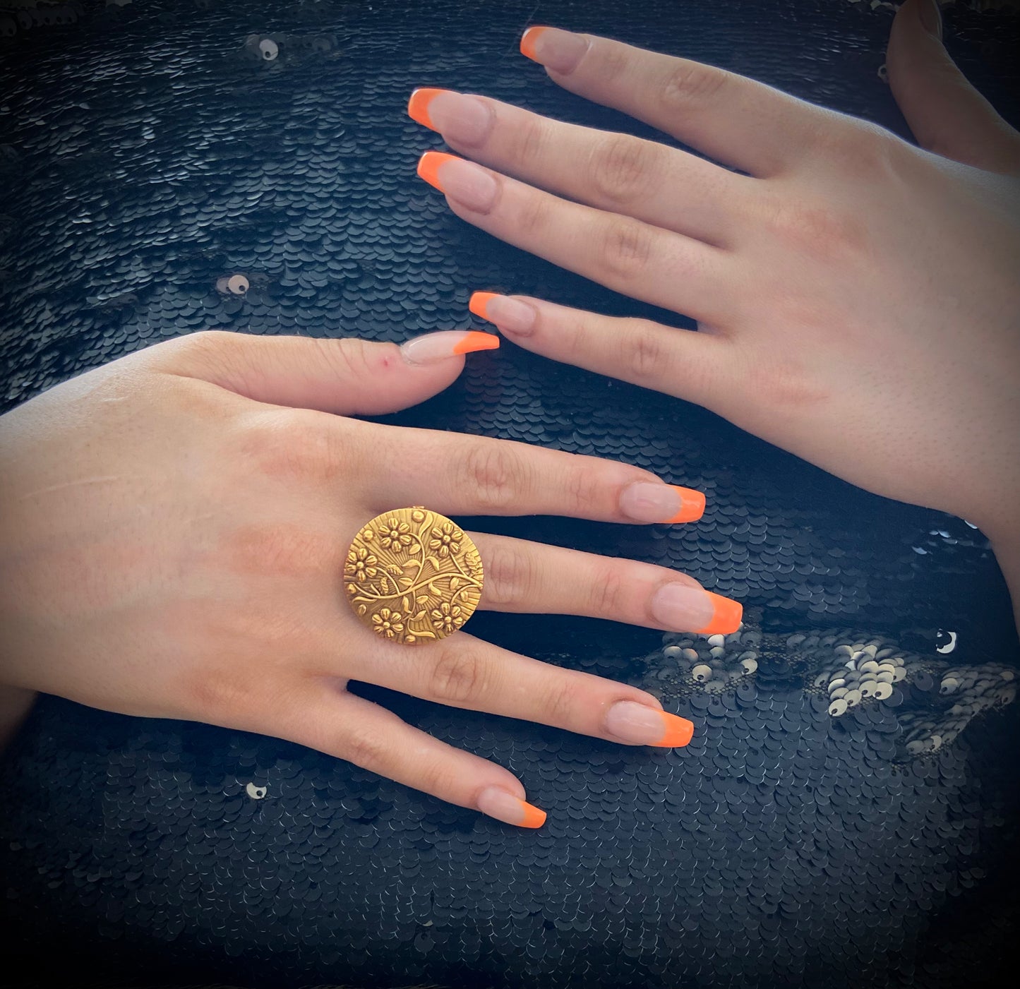 Gold Floral Ring