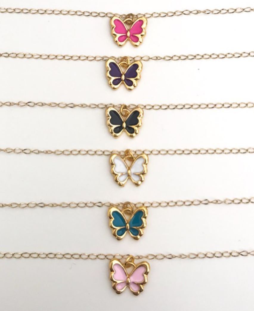 butterfly jewelry necklaces fashion trendy colorful
