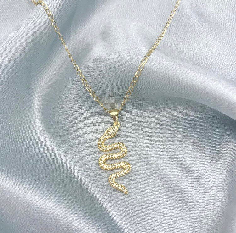 snake necklace teenagers jewelry fashion
