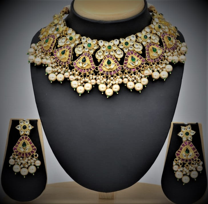 Ethnic Floral Choker Set - Made to Order Only